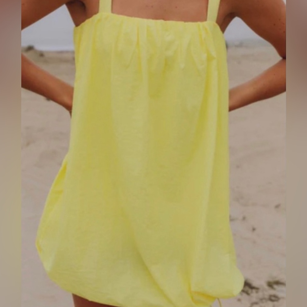 Yellow Daily Drills Bubble Dress - worn once